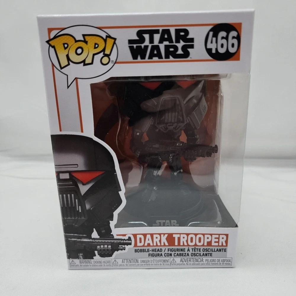 Star Wars Funko Pop Dark Trooper 466 Bobble Head The Mandalorian Collectible